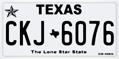 TX license plate CKJ6076