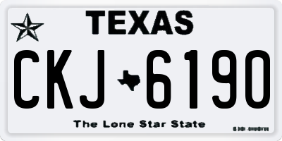 TX license plate CKJ6190