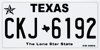 TX license plate CKJ6192