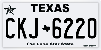 TX license plate CKJ6220