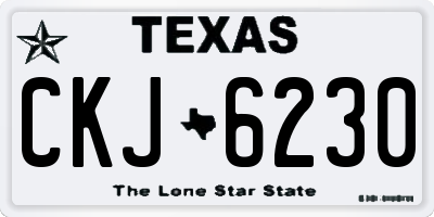 TX license plate CKJ6230