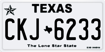 TX license plate CKJ6233