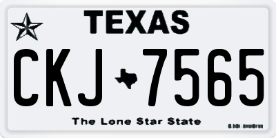 TX license plate CKJ7565