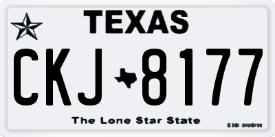 TX license plate CKJ8177