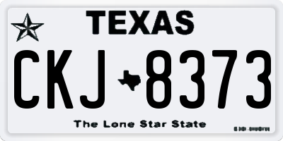 TX license plate CKJ8373