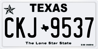 TX license plate CKJ9537