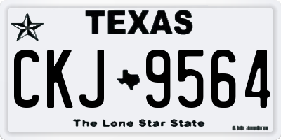 TX license plate CKJ9564