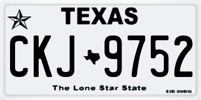 TX license plate CKJ9752