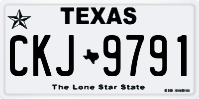 TX license plate CKJ9791