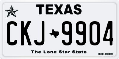 TX license plate CKJ9904