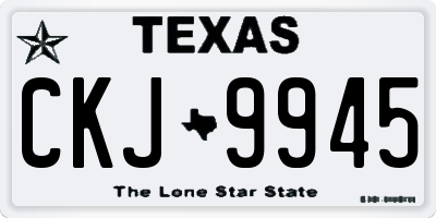 TX license plate CKJ9945