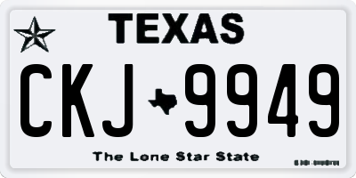 TX license plate CKJ9949