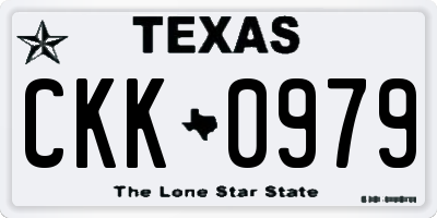 TX license plate CKK0979
