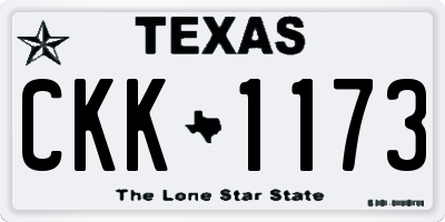 TX license plate CKK1173