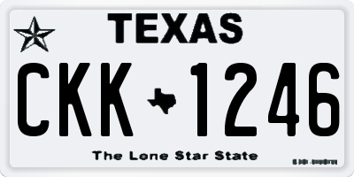 TX license plate CKK1246