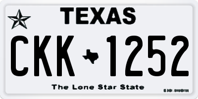 TX license plate CKK1252