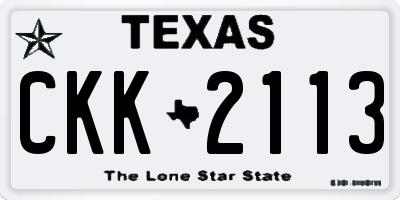 TX license plate CKK2113