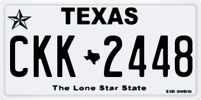 TX license plate CKK2448