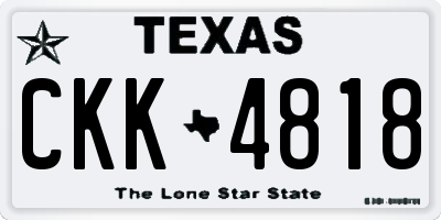 TX license plate CKK4818