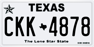 TX license plate CKK4878