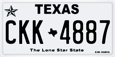 TX license plate CKK4887