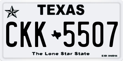 TX license plate CKK5507