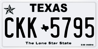 TX license plate CKK5795