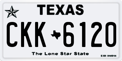 TX license plate CKK6120