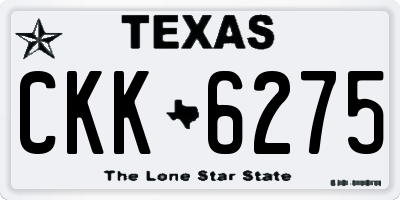 TX license plate CKK6275