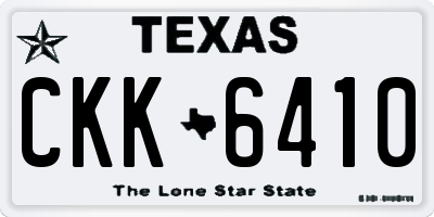 TX license plate CKK6410
