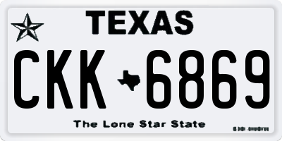 TX license plate CKK6869