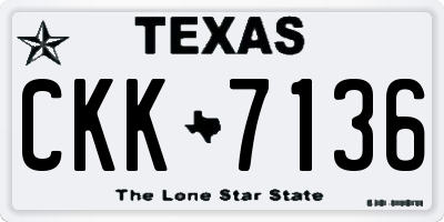 TX license plate CKK7136