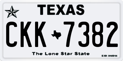 TX license plate CKK7382