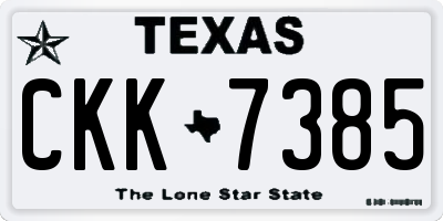 TX license plate CKK7385