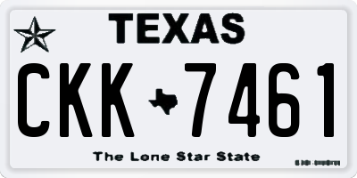 TX license plate CKK7461