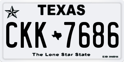 TX license plate CKK7686
