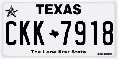 TX license plate CKK7918