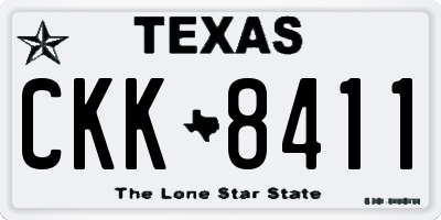 TX license plate CKK8411