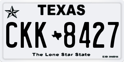 TX license plate CKK8427