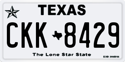 TX license plate CKK8429
