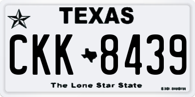 TX license plate CKK8439
