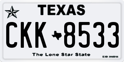TX license plate CKK8533
