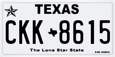 TX license plate CKK8615