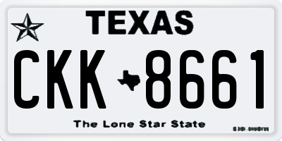 TX license plate CKK8661