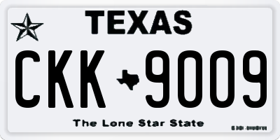 TX license plate CKK9009