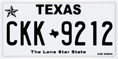 TX license plate CKK9212