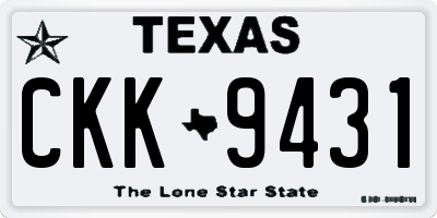 TX license plate CKK9431