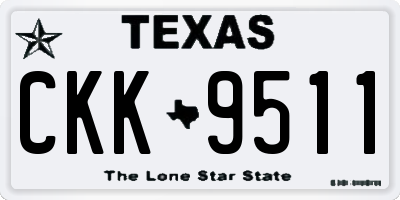 TX license plate CKK9511