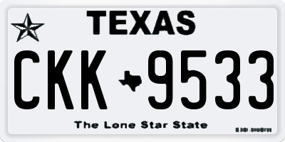 TX license plate CKK9533