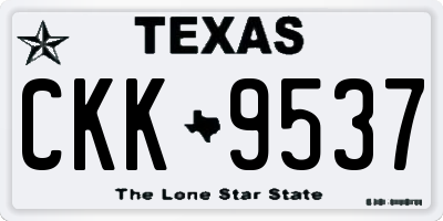 TX license plate CKK9537